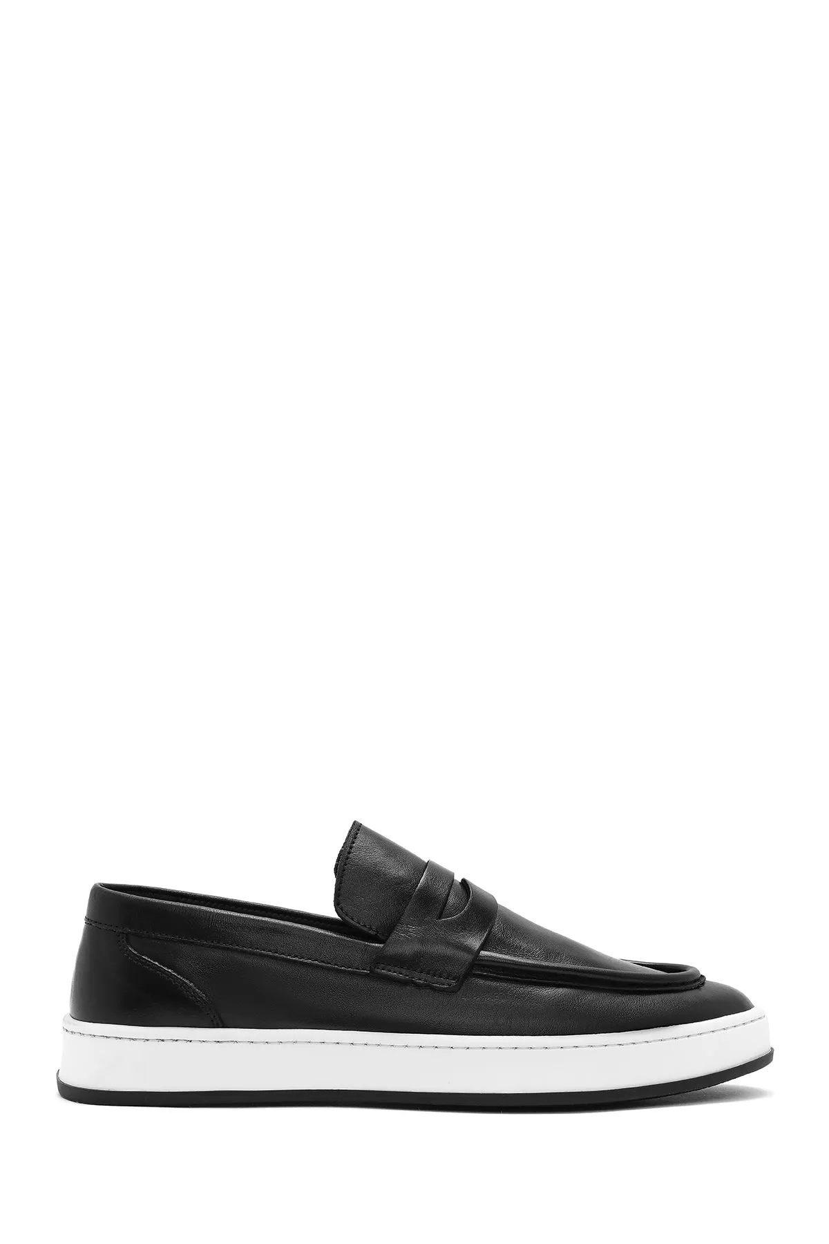 Erkek Siyah Makosen Deri Loafer