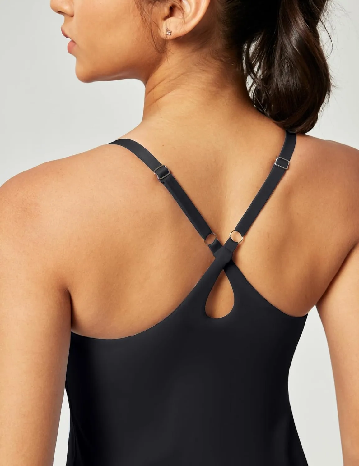 Ewedoos Athletic Tennis Dress for Women with Shorts Underneath Easy Peezy U Neck Adjustable Straps Active Workout Dress
