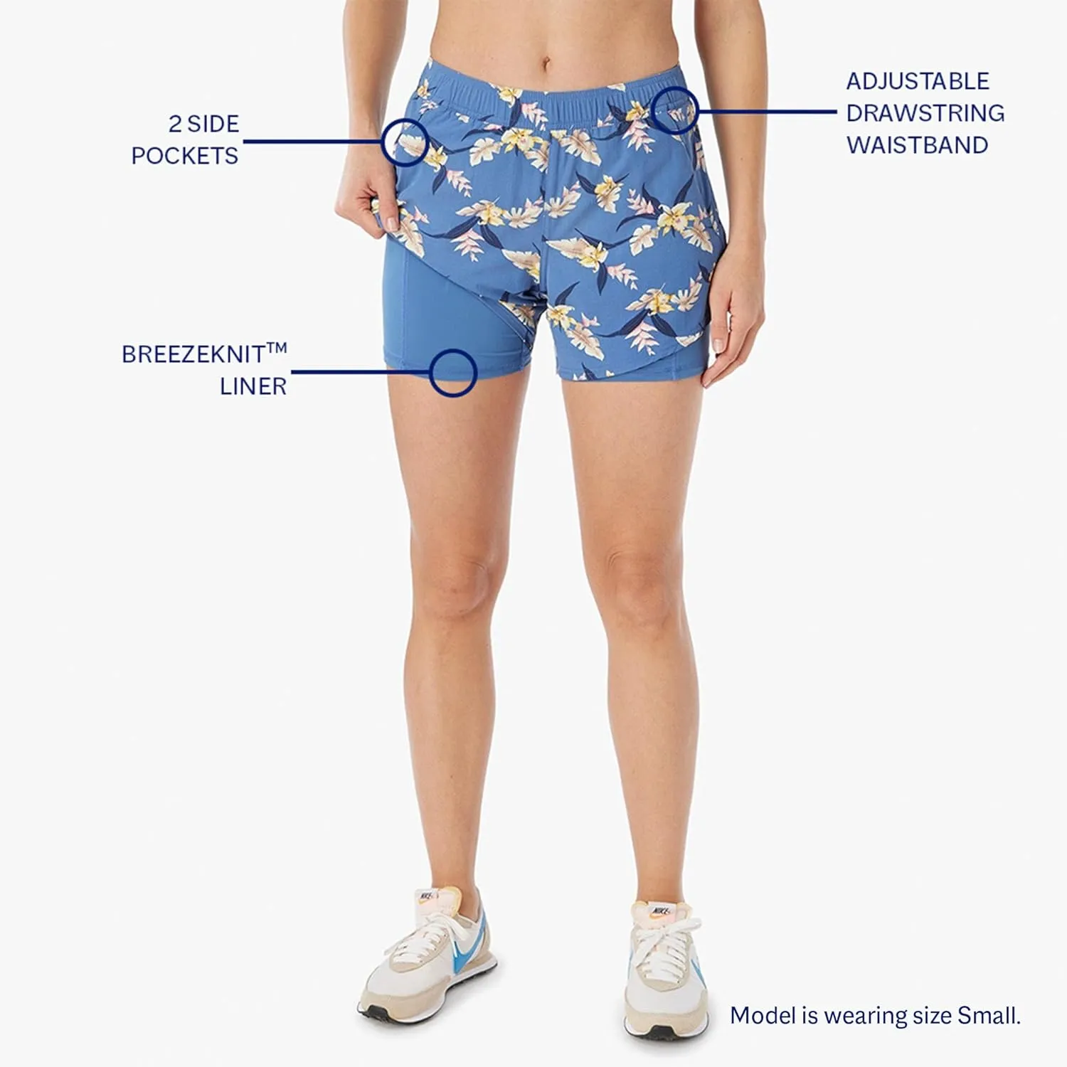 Fair Harbor The Corliss Short –– Women's Athletic Short, 5-Inch Inseam –– Quick Dry with Short Liner