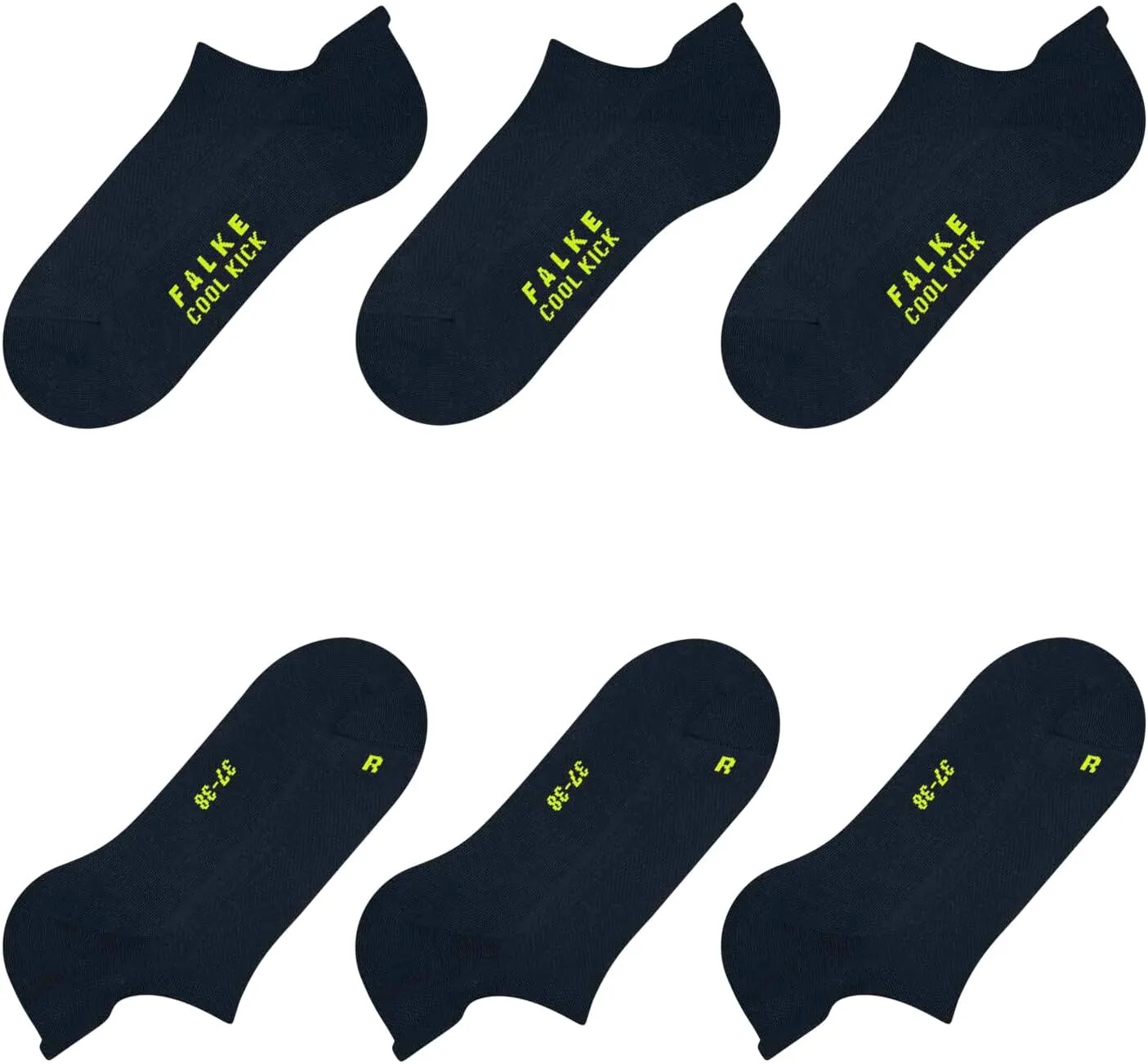 FALKE Cool Kick Sneaker Multipack U Sn Soft Breathable Quick Drying Short Plain Unisex Adult Sneaker Socks (3-Pack)