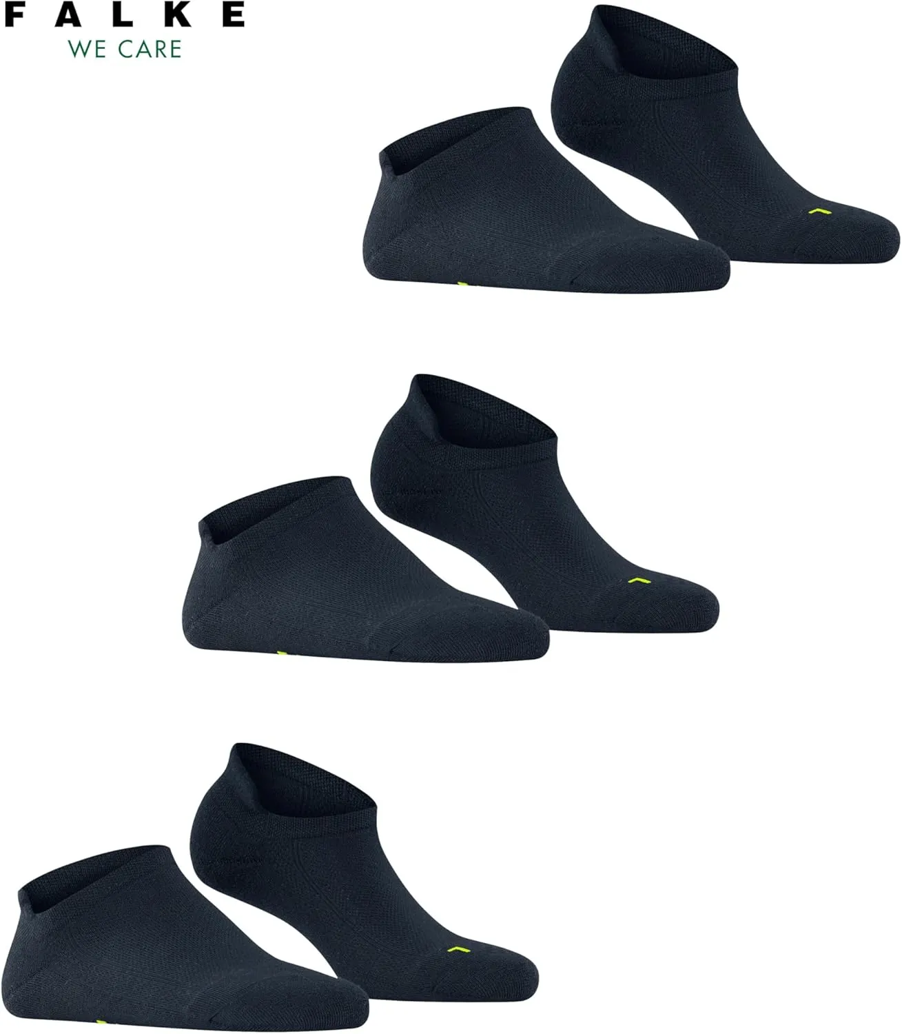 FALKE Cool Kick Sneaker Multipack U Sn Soft Breathable Quick Drying Short Plain Unisex Adult Sneaker Socks (3-Pack)