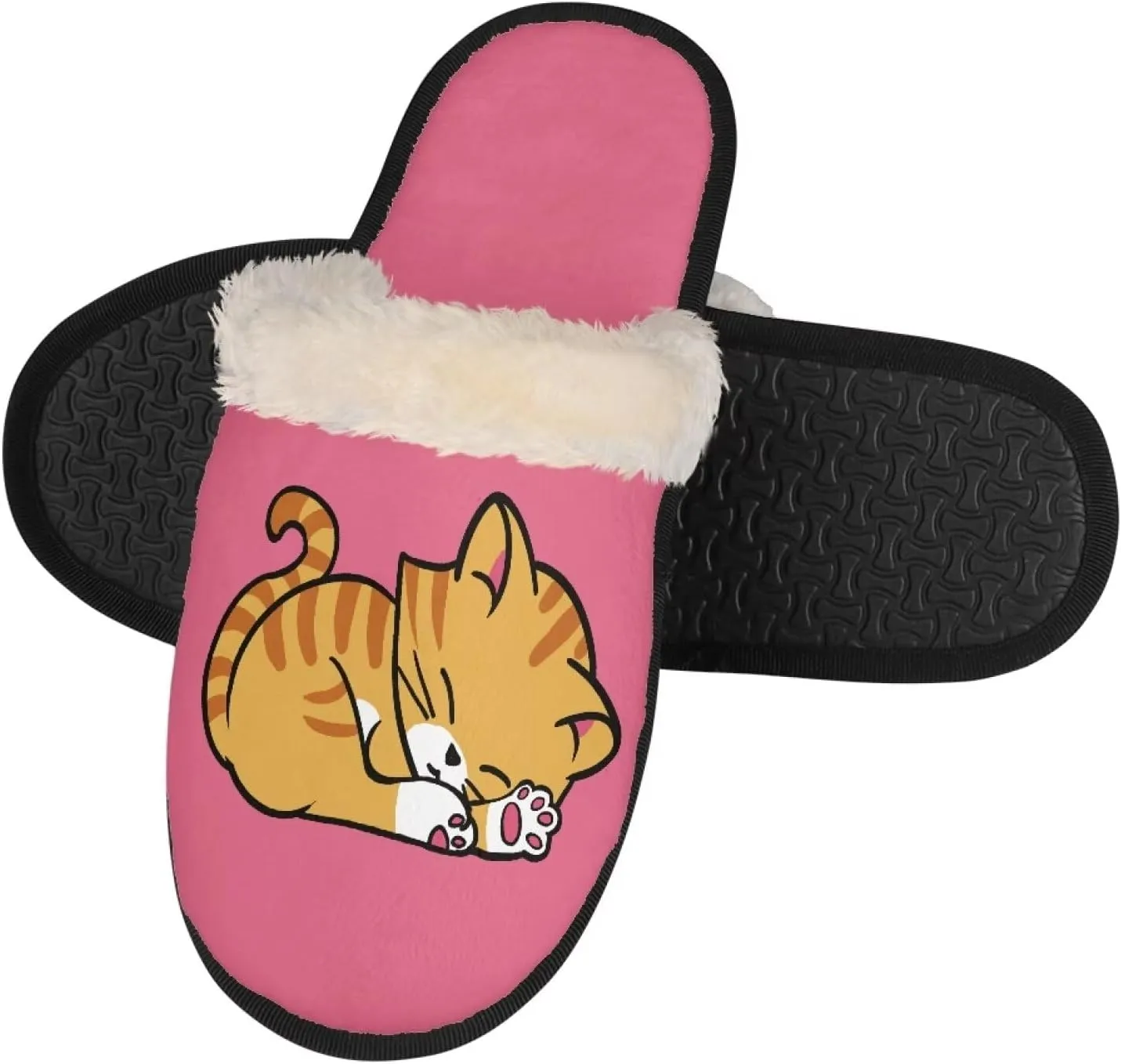 Fall Fuzzy Slippers for Man Anti-Skid Slippers for Women Indoor Fluffy Ultra Soft House Slippers for Autumn Winter
