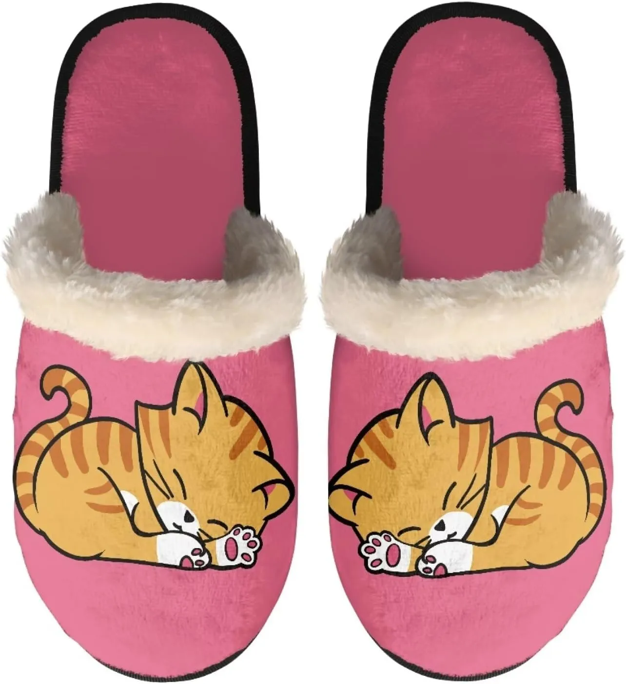 Fall Fuzzy Slippers for Man Anti-Skid Slippers for Women Indoor Fluffy Ultra Soft House Slippers for Autumn Winter