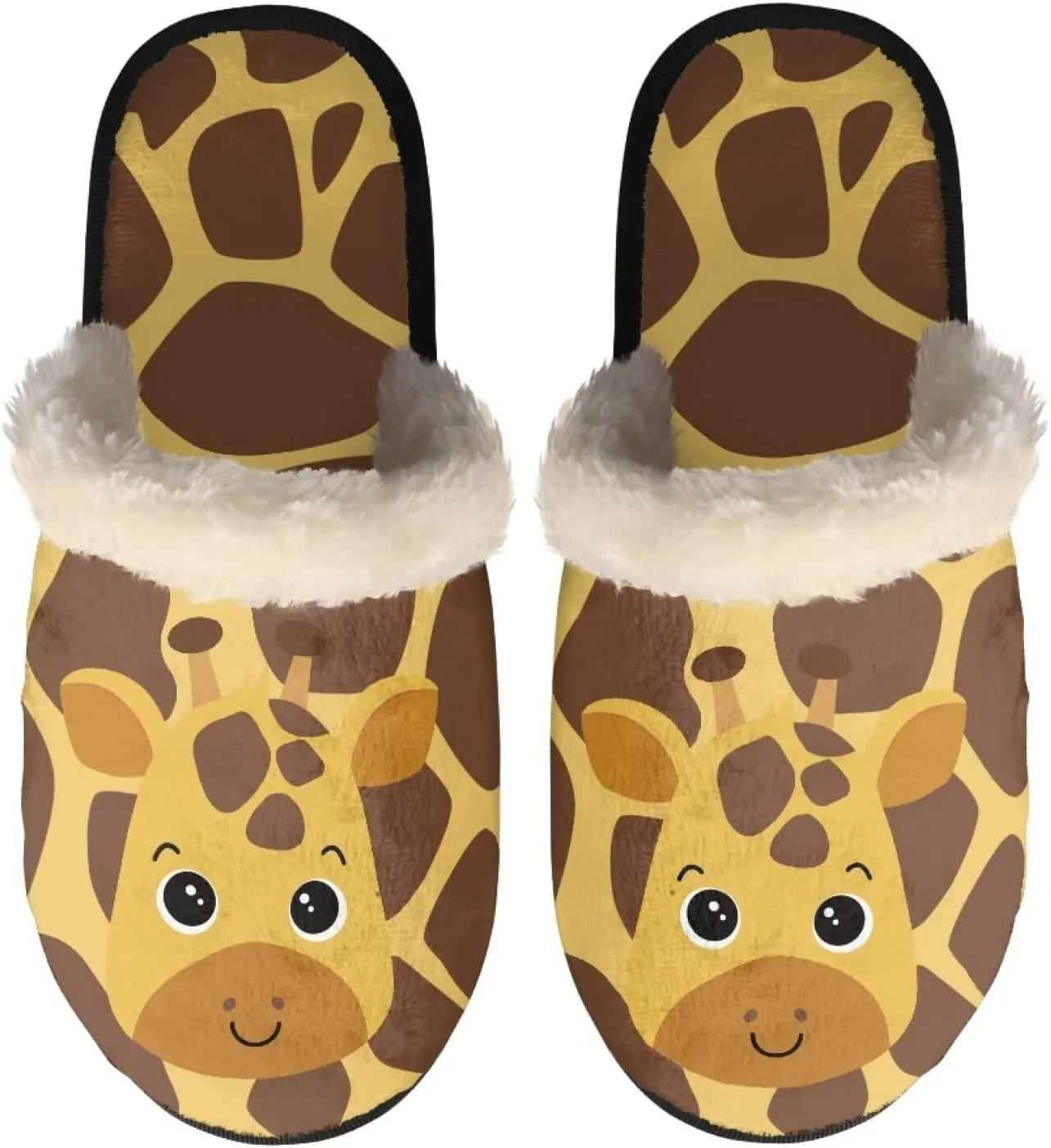 Fall Fuzzy Slippers for Man Anti-Skid Slippers for Women Indoor Fluffy Ultra Soft House Slippers for Autumn Winter