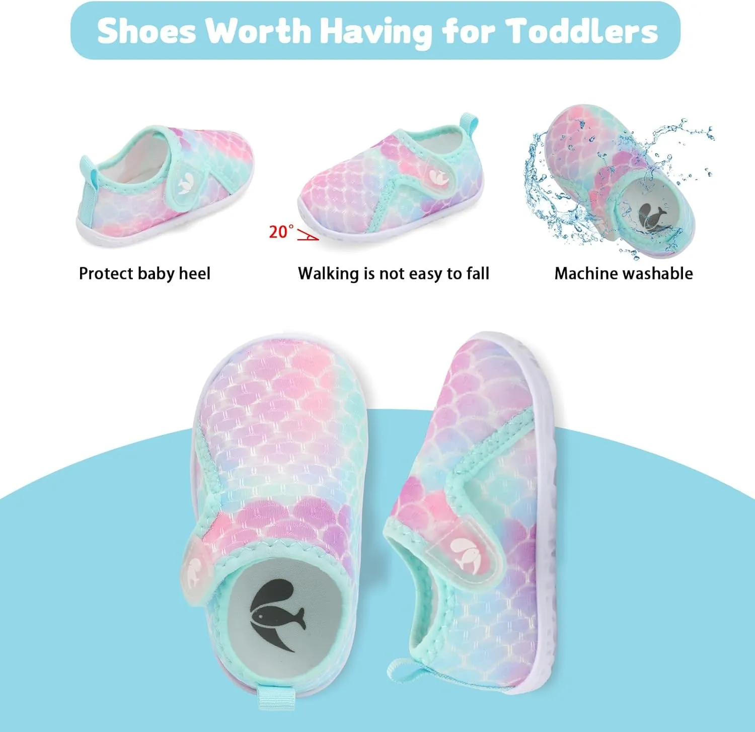 FEETCITY Baby Boys Girls Water Sport Shoes Barefoot Kids Aqua Socks Quick-Dry Beach Swim Pool Shoes