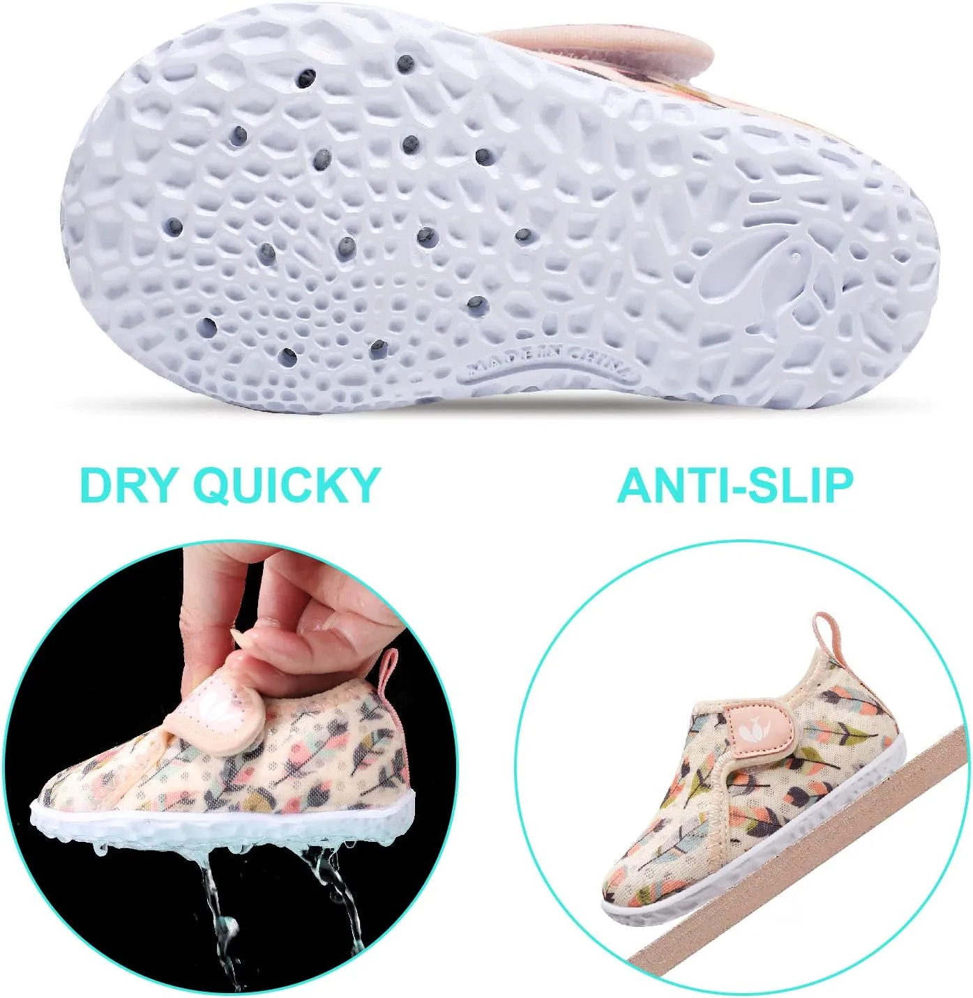 FEETCITY Baby Boys Girls Water Sport Shoes Barefoot Kids Aqua Socks Quick-Dry Beach Swim Pool Shoes