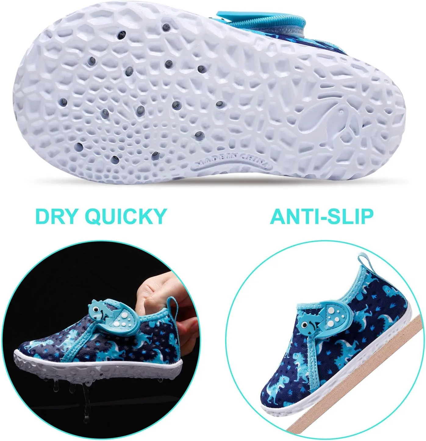 FEETCITY Baby Boys Girls Water Sport Shoes Barefoot Kids Aqua Socks Quick-Dry Beach Swim Pool Shoes