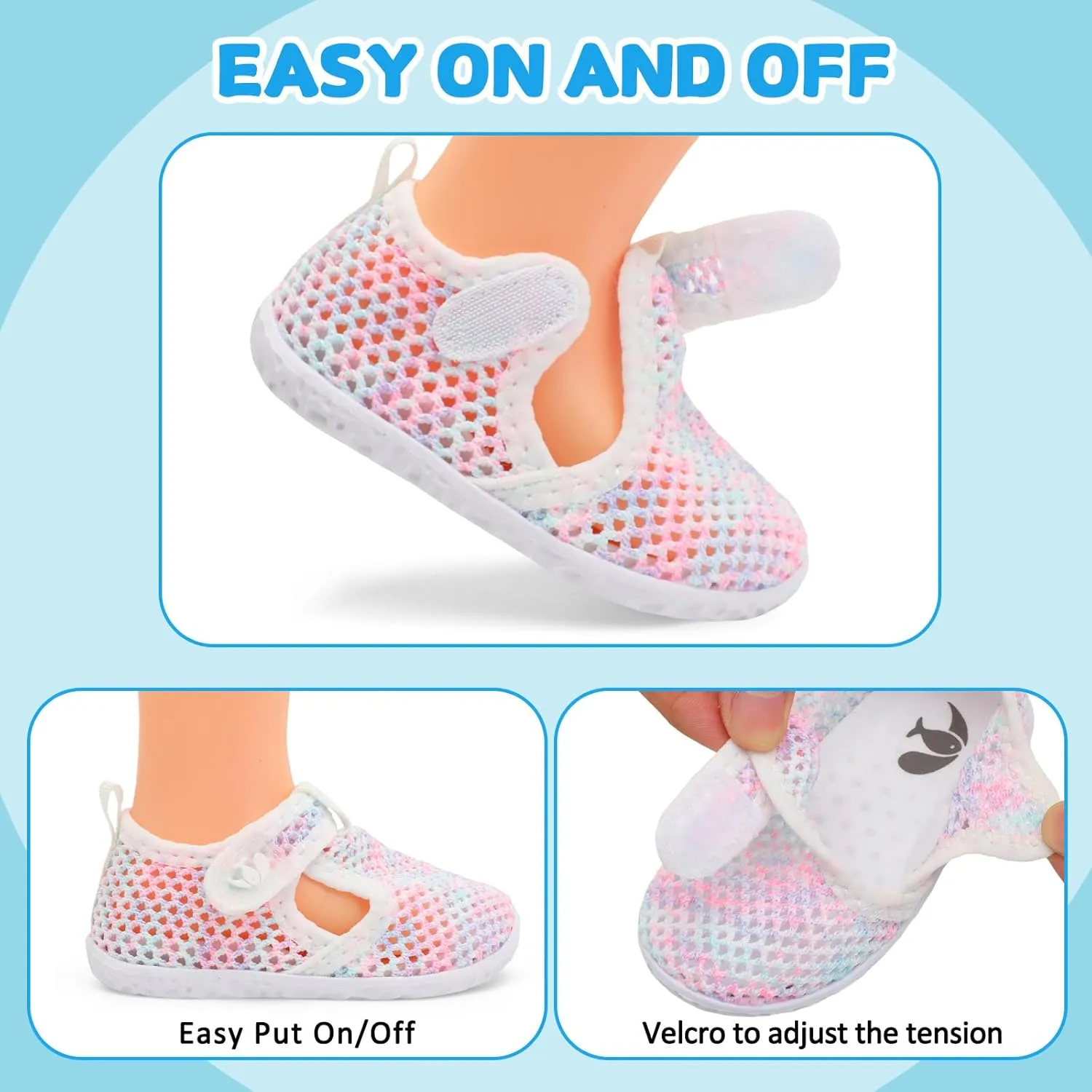 FEETCITY Boys Girls Water Shoes Kids Aqua Socks Quick Dry Barefoot for Beach Swimming Pool
