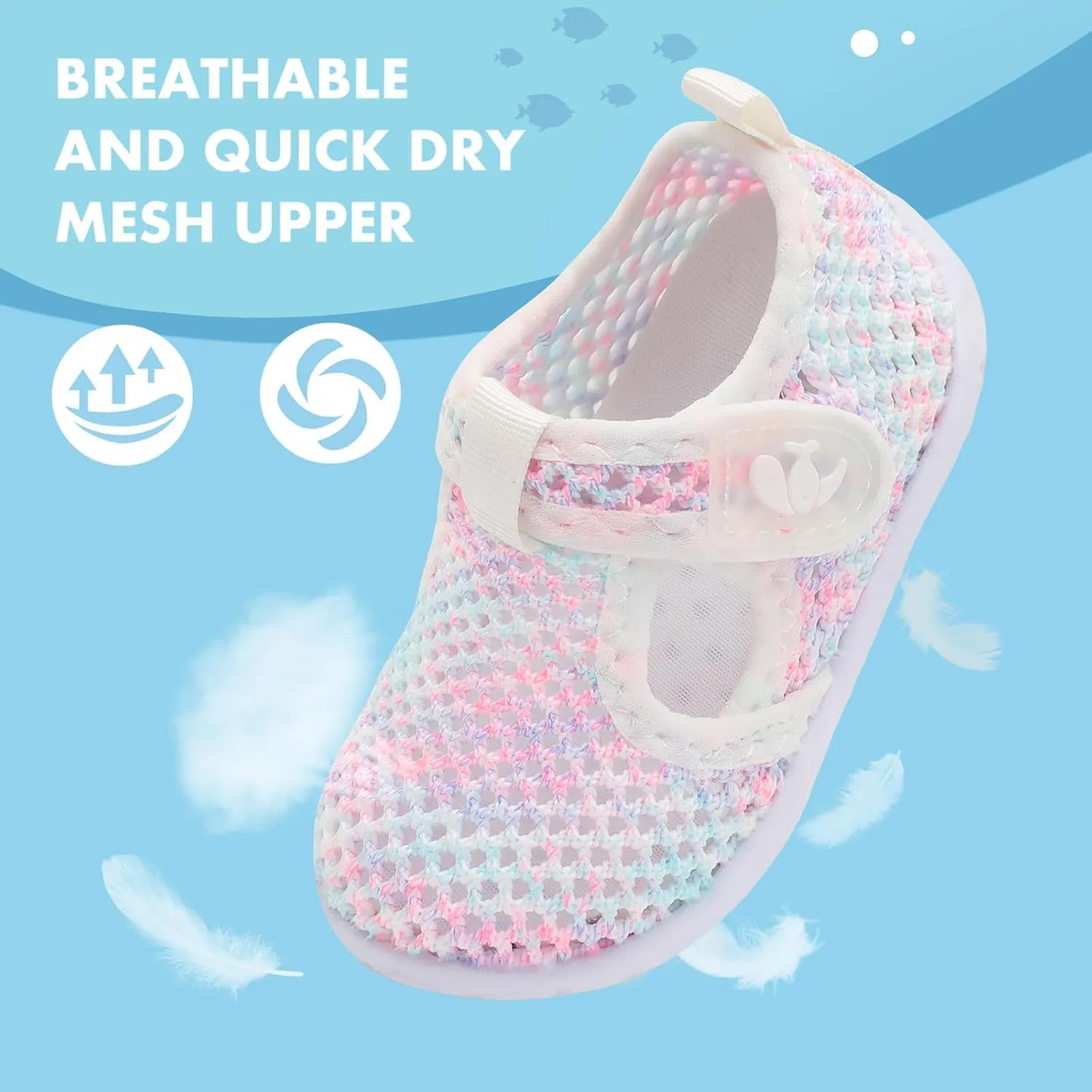 FEETCITY Boys Girls Water Shoes Kids Aqua Socks Quick Dry Barefoot for Beach Swimming Pool
