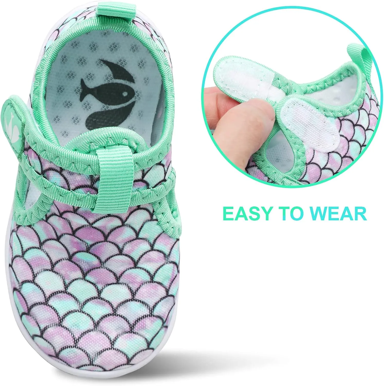 FEETCITY Boys Girls Water Shoes Kids Aqua Socks Quick Dry Barefoot for Beach Swimming Pool