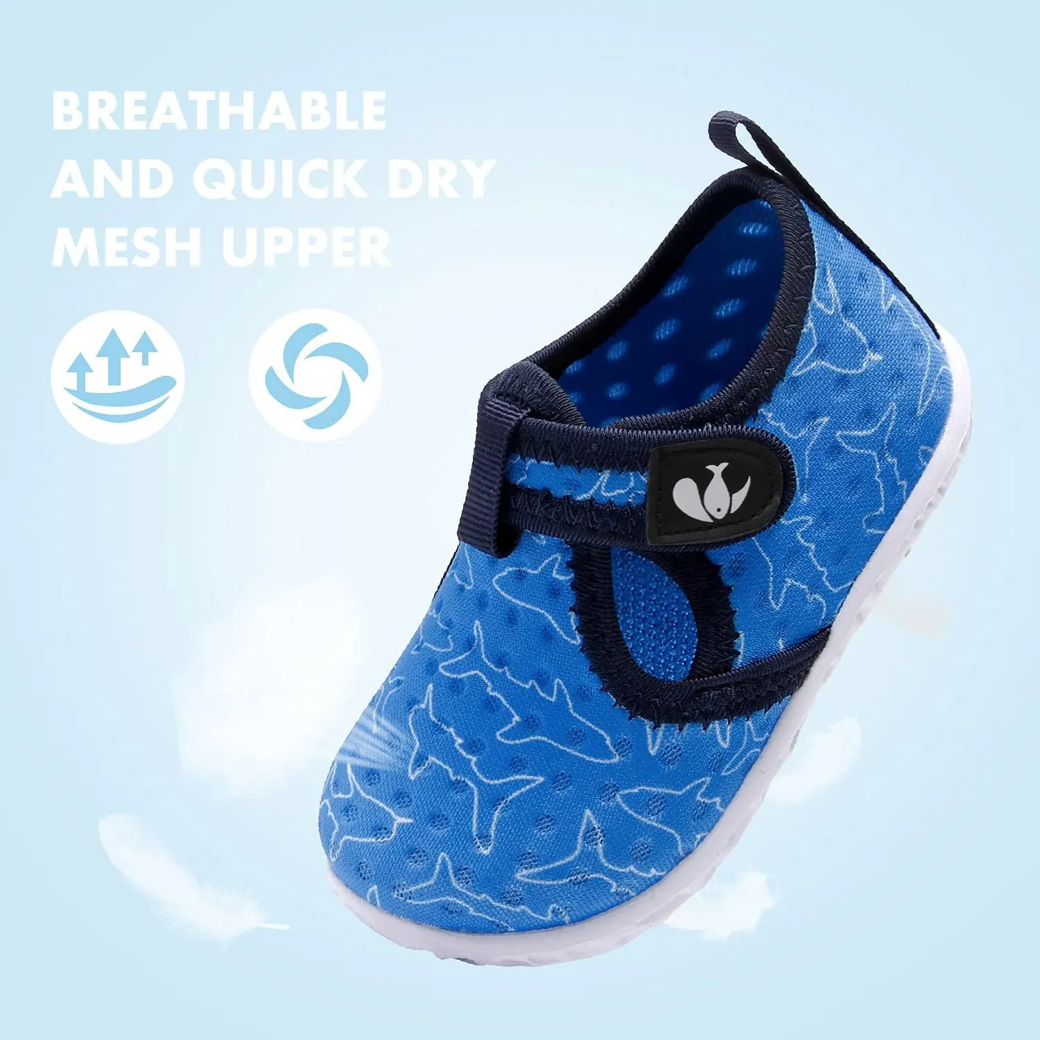 FEETCITY Boys Girls Water Shoes Kids Aqua Socks Quick Dry Barefoot for Beach Swimming Pool