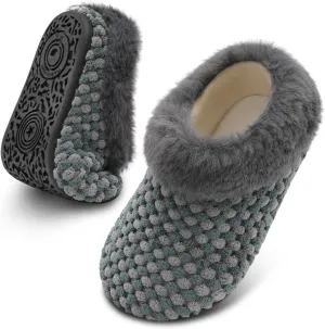 FEETCITY Toddler Slippers - Slip On Shoes for Girls & Boys, Lightweight & Warm Indoor Walking Shoes