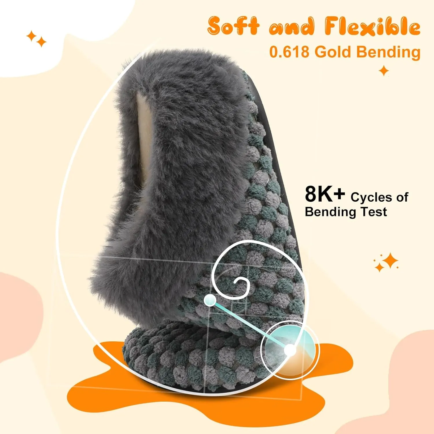 FEETCITY Toddler Slippers - Slip On Shoes for Girls & Boys, Lightweight & Warm Indoor Walking Shoes