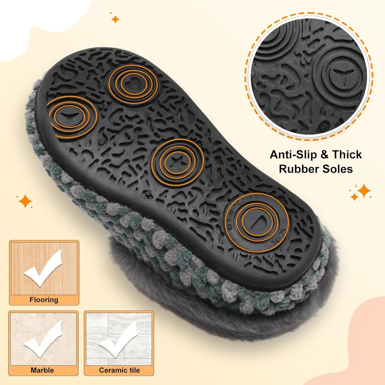 FEETCITY Toddler Slippers - Slip On Shoes for Girls & Boys, Lightweight & Warm Indoor Walking Shoes