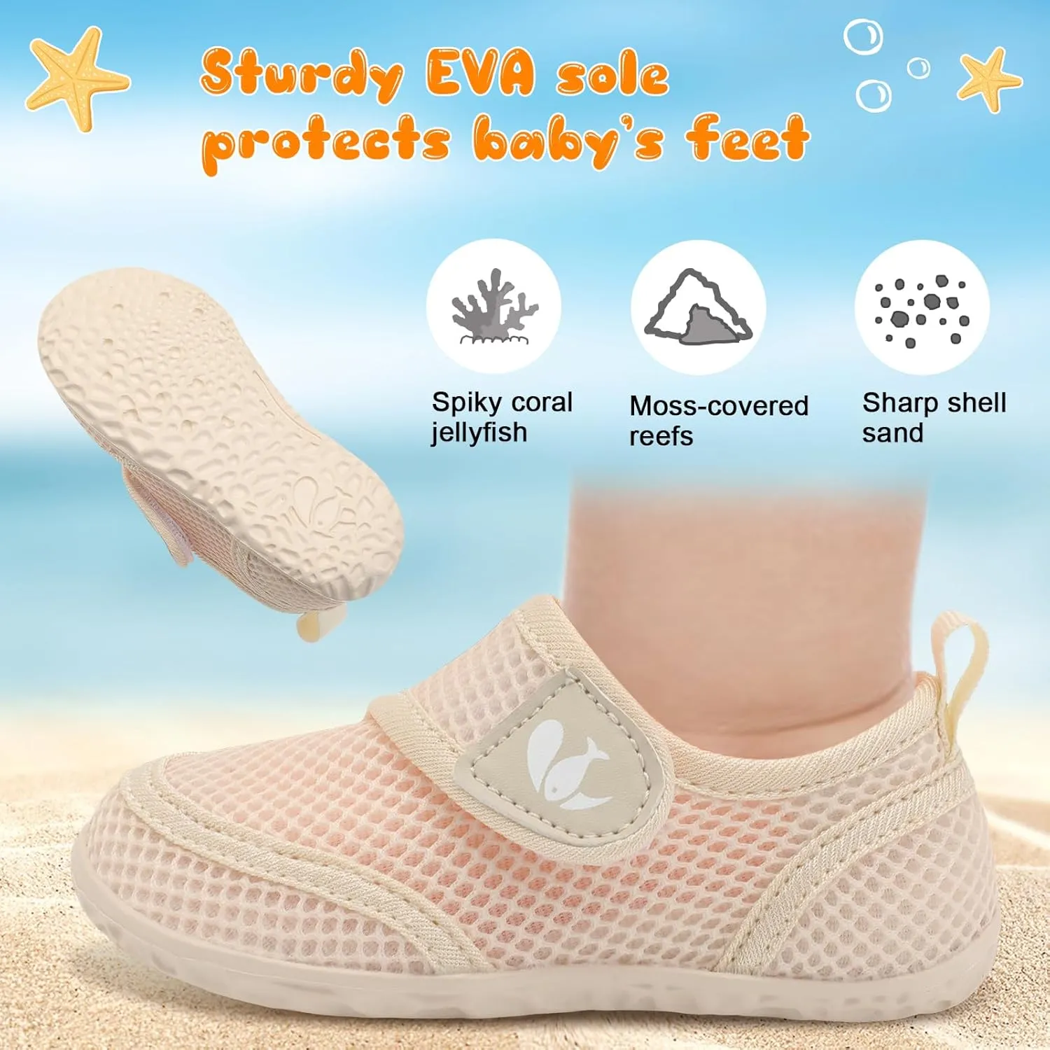 FEETCITY Toddler Water Shoes Boys Girls Swim Shoes Quick Dry Kids Aqua Socks Barefoot for Beach Swimming Pool