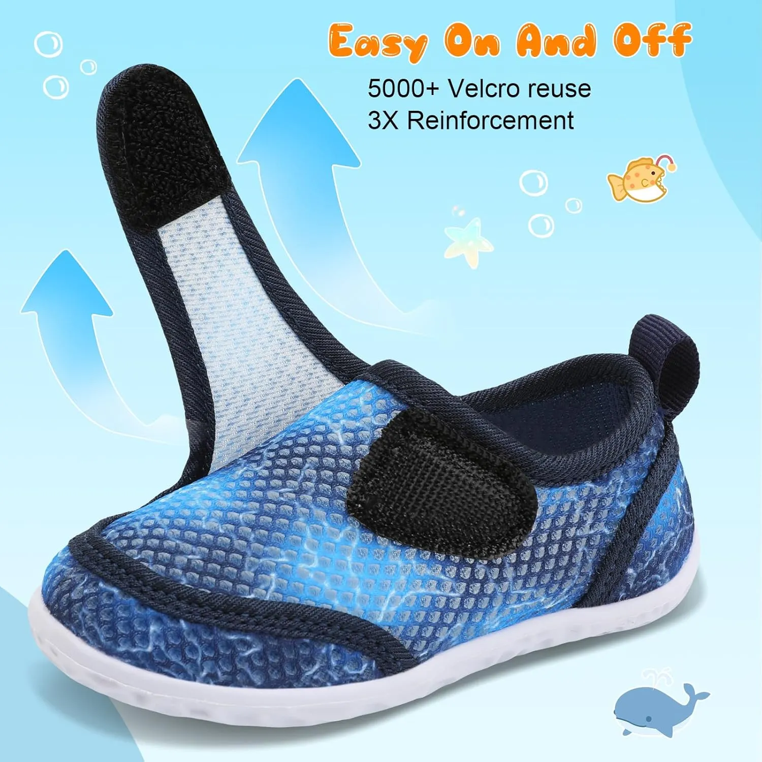 FEETCITY Toddler Water Shoes Boys Girls Swim Shoes Quick Dry Kids Aqua Socks Barefoot for Beach Swimming Pool
