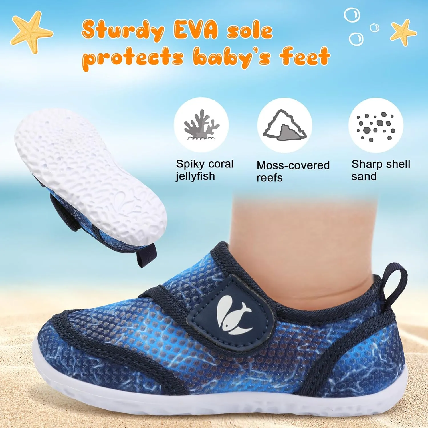FEETCITY Toddler Water Shoes Boys Girls Swim Shoes Quick Dry Kids Aqua Socks Barefoot for Beach Swimming Pool
