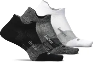 Feetures Elite Ultra Light No Show Tab Ankle Socks - Sport Sock with Targeted Compression - (3 Pair)
