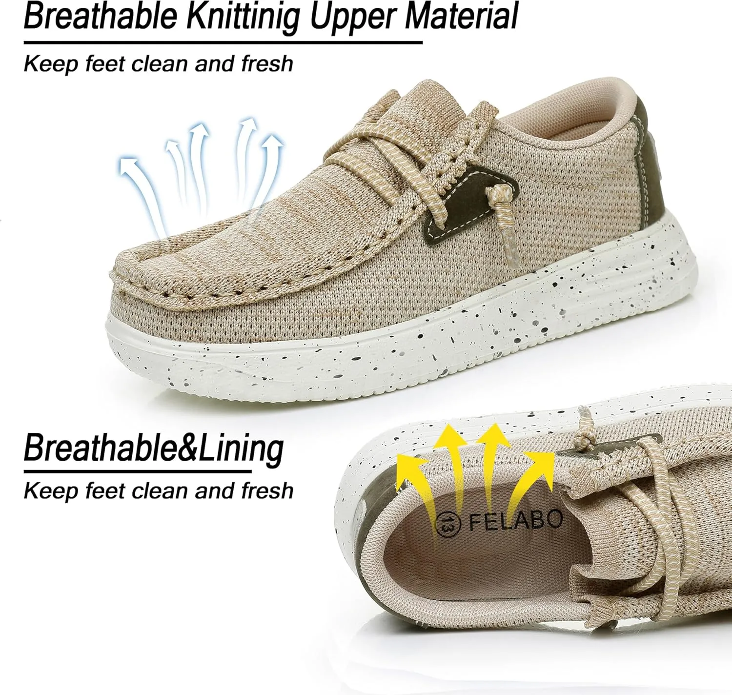Felabo Boys & Girls Slip-On Loafers – Lightweight, Breathable & Comfortable Casual Shoes, Easy Wear (Toddler/Little Kid/Big Kid)