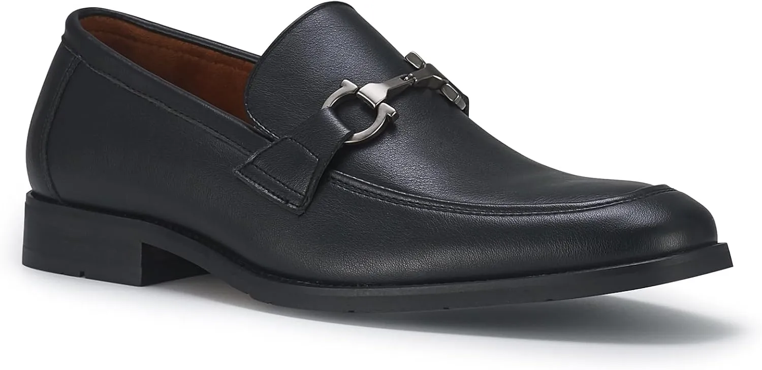 Ferro Aldo Demitri MFA19683 Classic Moc-Toe Penny Loafers with Decorative Buckle