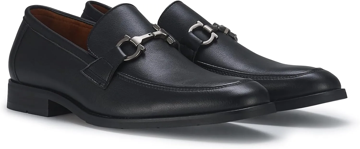 Ferro Aldo Demitri MFA19683 Classic Moc-Toe Penny Loafers with Decorative Buckle