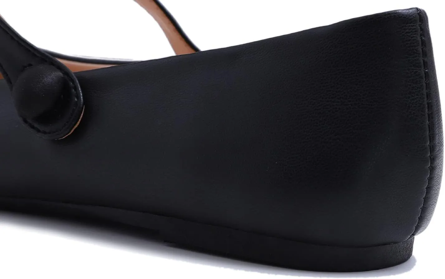 FEVERSOLE Women's Mary Jane Fashion Round Toe Easy Buckle Slip On Flats