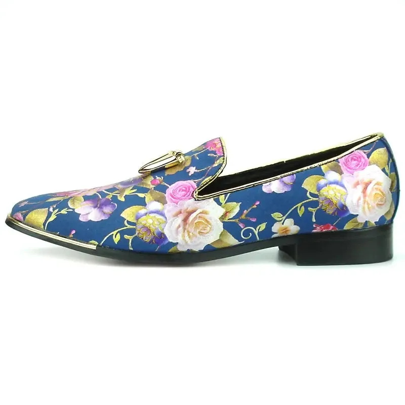 Fiesso FI-7155 Blue Loafers