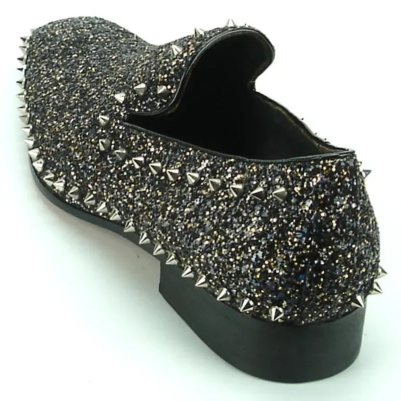 Fiesso FI-7198 Black Loafers