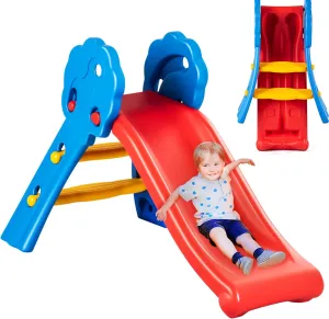Fireflowery Toddler Slide, ASTM Approved, HDPE Folding Baby Slide, Freestanding Climber for Indoor, Outdoor, Pool, Ball Pit, Easy Set Up Playset, Kids Slide for Toddlers Age 1-3, 43''L*21.5''W*27.5''H