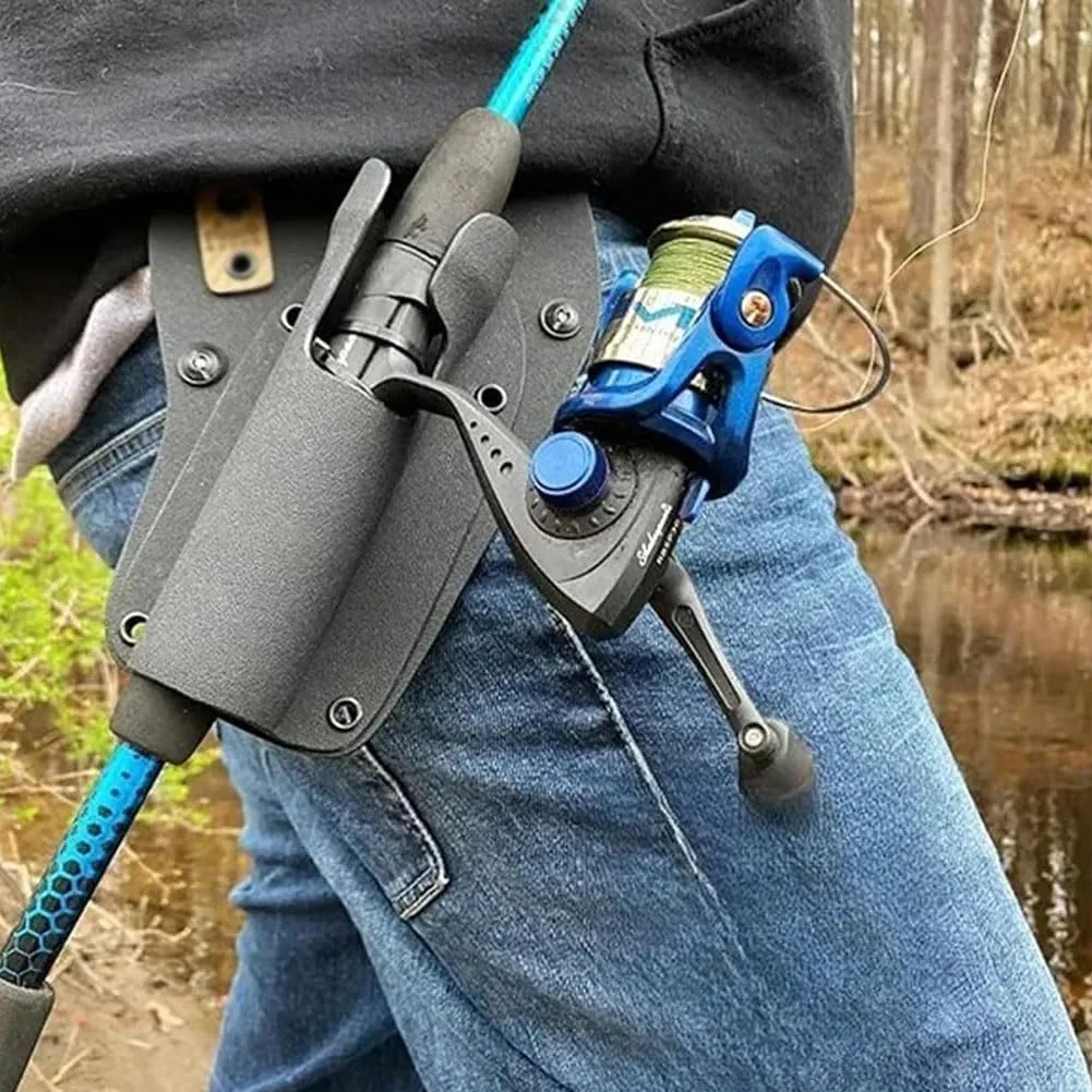 Fishing Rod Holster,Hands-Free Rod Holders for Fly and Bank Fishing, Quick-Draw Belt Insert Gear, Durable Adjustable Portable Rod Holders