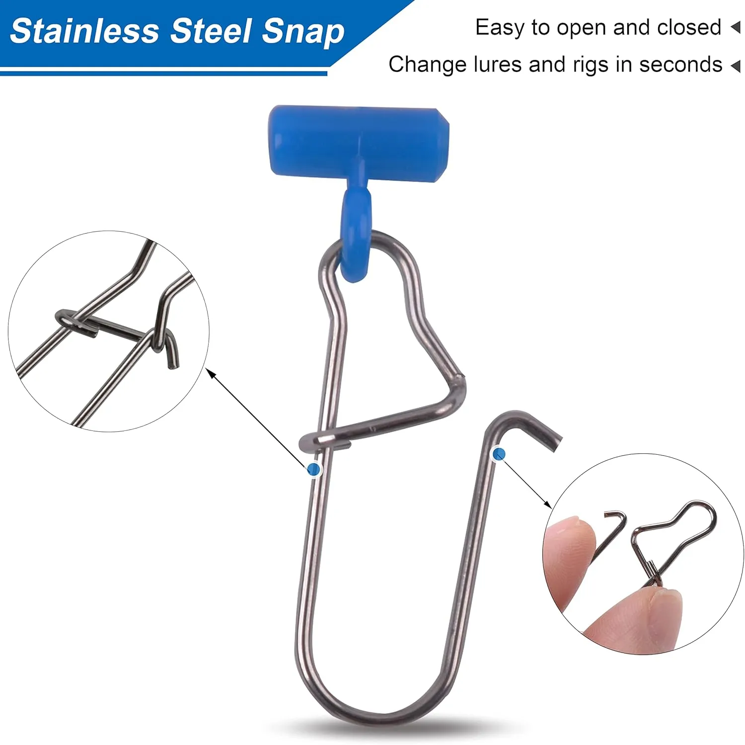 Fishing Sinker Slides High-Strength Braid Line Sinker Sliders with Duo-Lock Snap Saltwater Heavy Duty Sinker Weights Connector for Catfish Striper Surf Fishing Rig