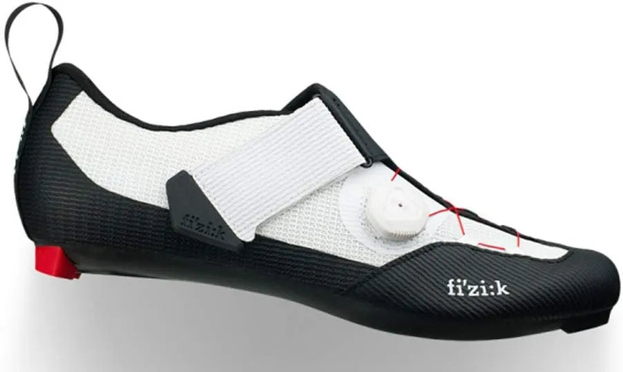 Fi'zi:k Transiro Infinito R3 Black and White Triathlon Size 46/12 Shoes