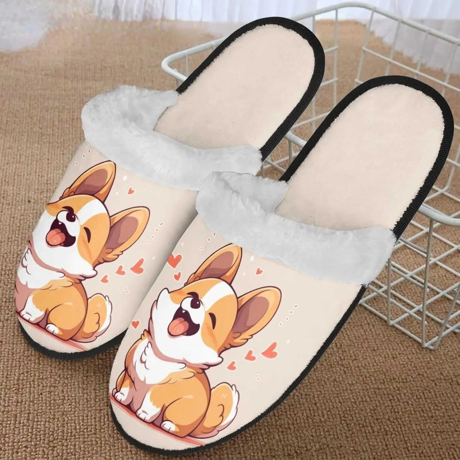 Flashideas House Slippers for Woman Fuzzy Keep Warm for Winter Indoor Soft Cushion Non-slip Fluffy Slides Slippers