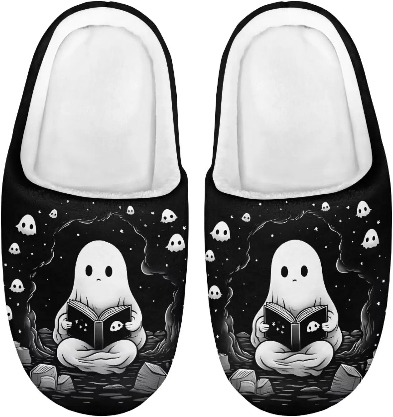 Flashideas Toddler Slippers Kids Fur Lined Warm Slip On Home Slippers Soft Plush Slippers