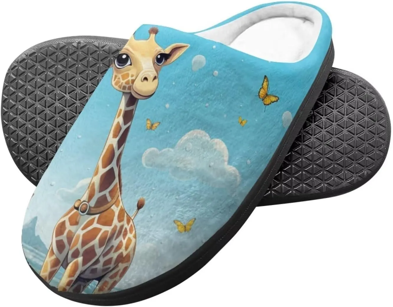 Flashideas Toddler Slippers Kids Fur Lined Warm Slip On Home Slippers Soft Plush Slippers