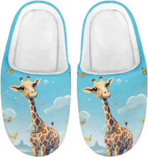 Flashideas Toddler Slippers Kids Fur Lined Warm Slip On Home Slippers Soft Plush Slippers