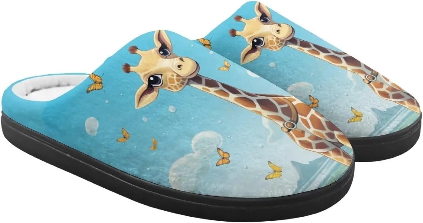 Flashideas Toddler Slippers Kids Fur Lined Warm Slip On Home Slippers Soft Plush Slippers
