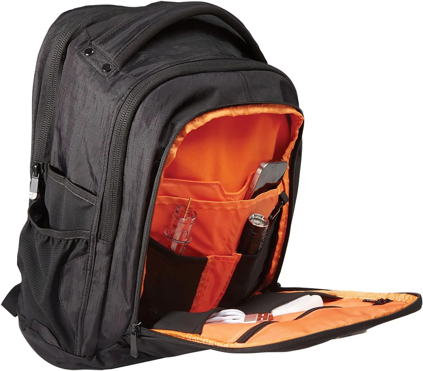 Flight Outfitters Aviator Pro Spacious Durable Comfortable Padded Carry On Travel Backpack with Multiple Pockets for Men & Women, Black