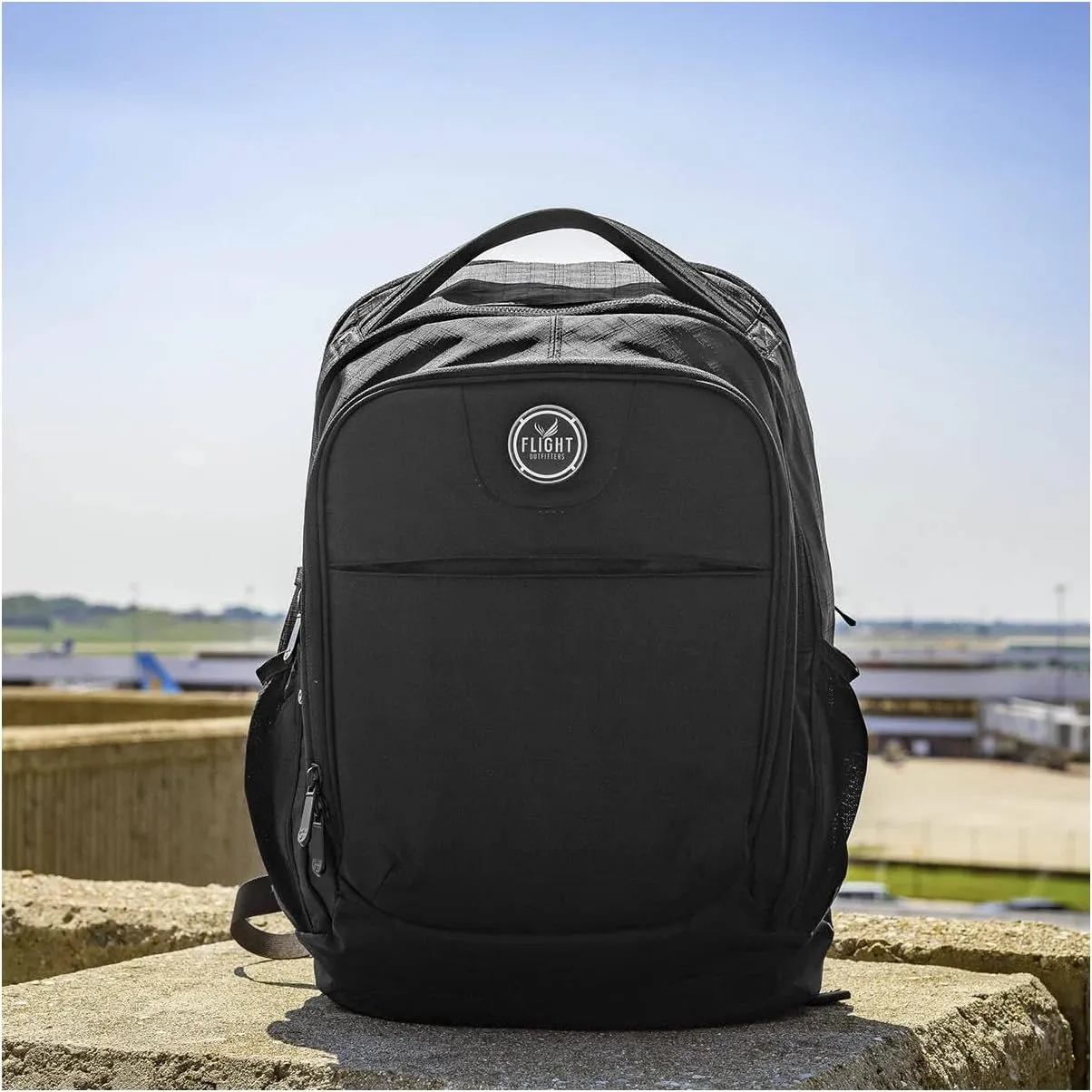 Flight Outfitters Aviator Pro Spacious Durable Comfortable Padded Carry On Travel Backpack with Multiple Pockets for Men & Women, Black