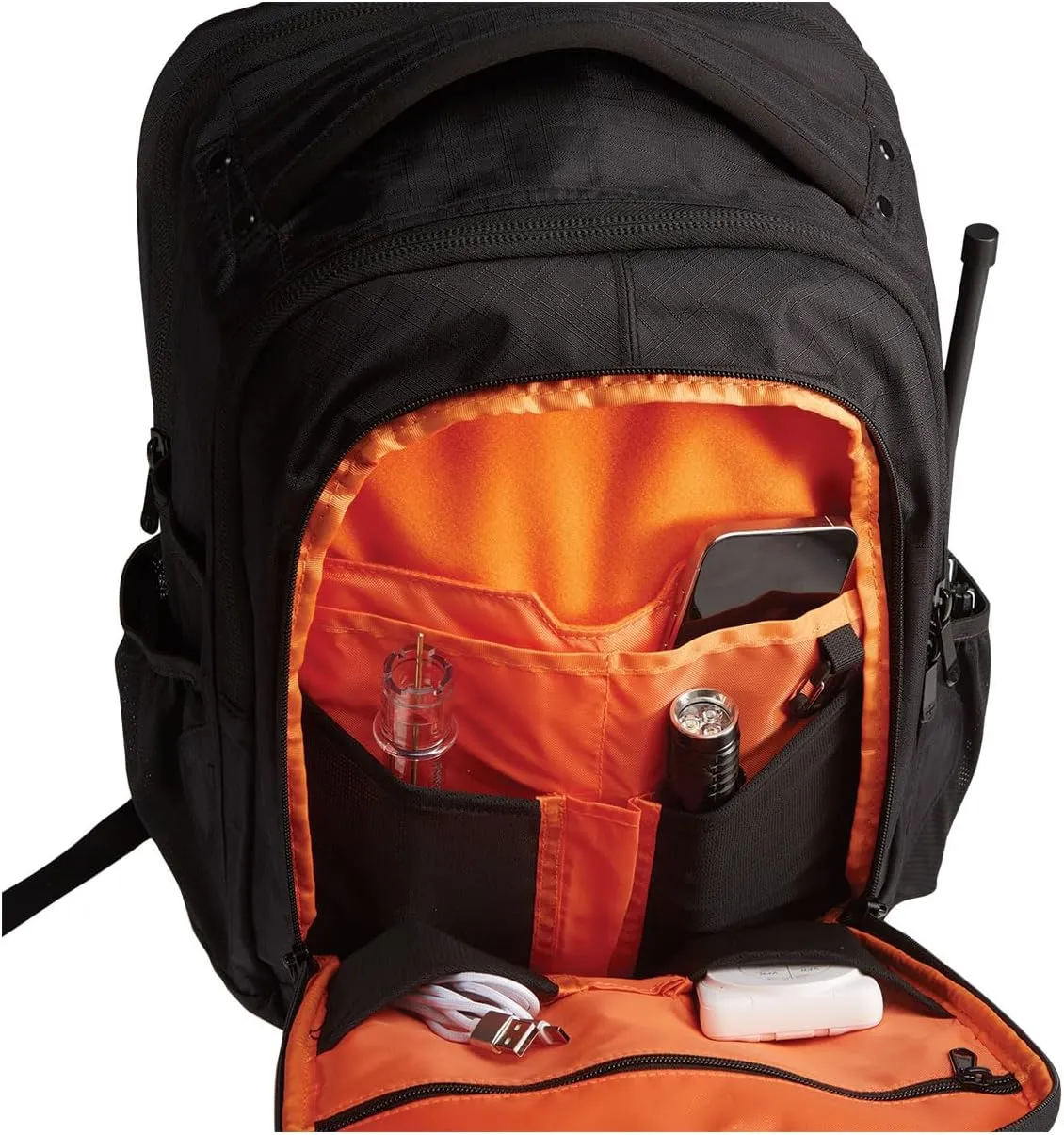 Flight Outfitters Aviator Pro Spacious Durable Comfortable Padded Carry On Travel Backpack with Multiple Pockets for Men & Women, Black