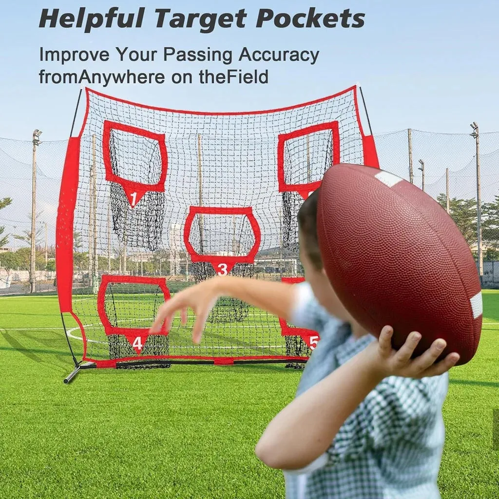 Football Trainer Throwing Net