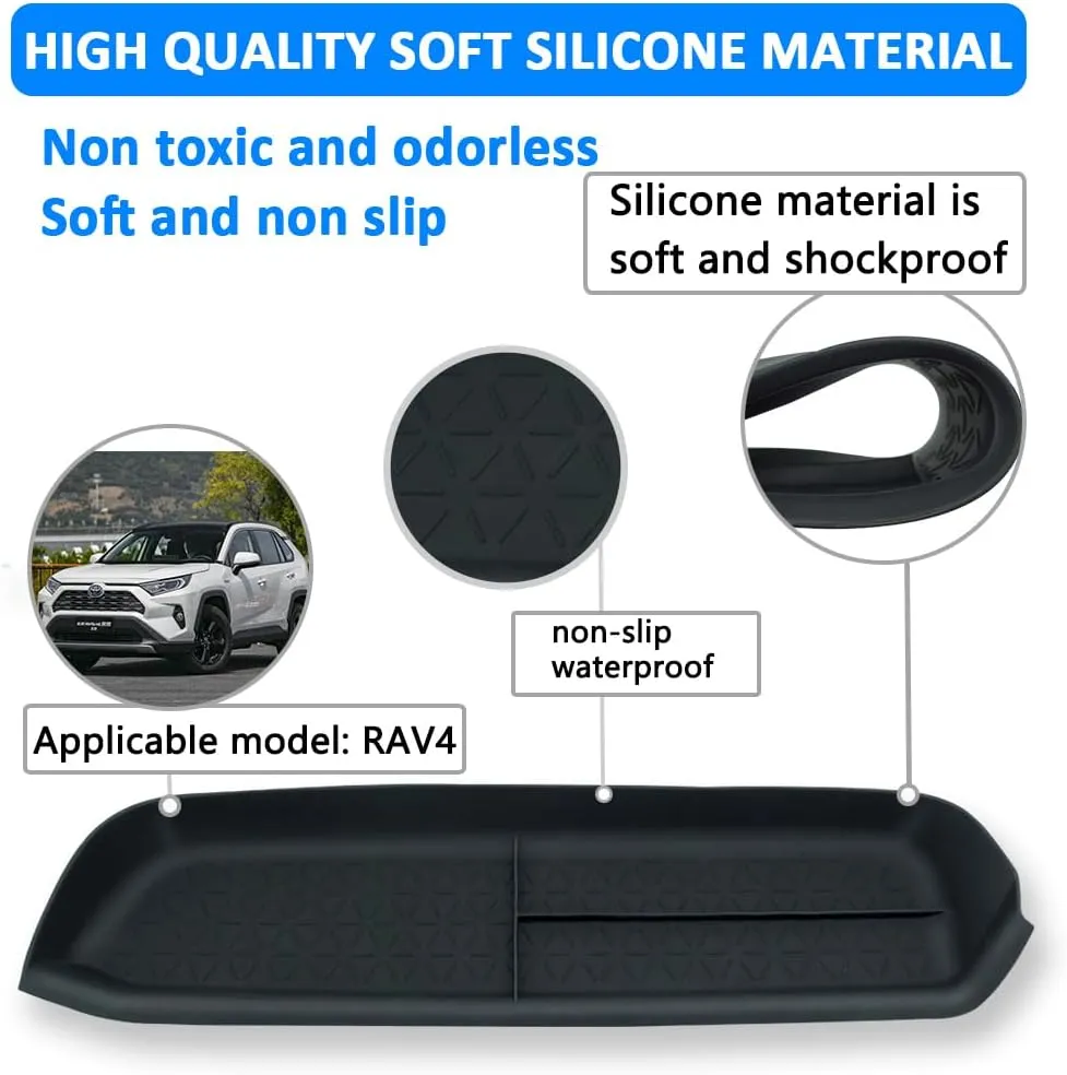 for 2023 RAV4 Passenger Storage Organizer Mat Glove Box Storage Organizer Tray Compatible with Toyota RAV4 2023 2022 2021 2020 2019 Accessories