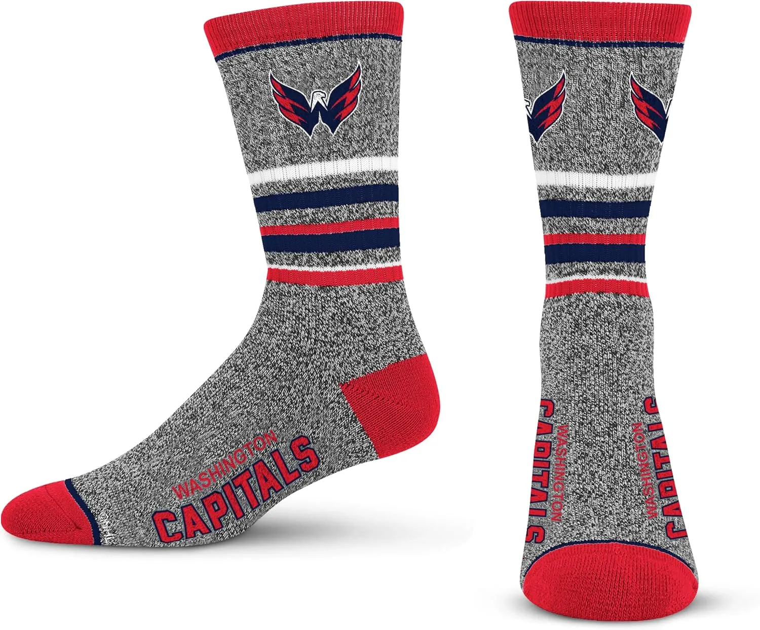 For Bare Feet 5 Star Marbled Crew Sock