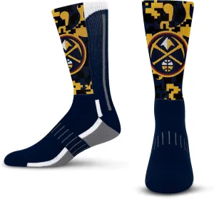 For Bare Feet Men's NBA Digi Mashup Crew Sock Large