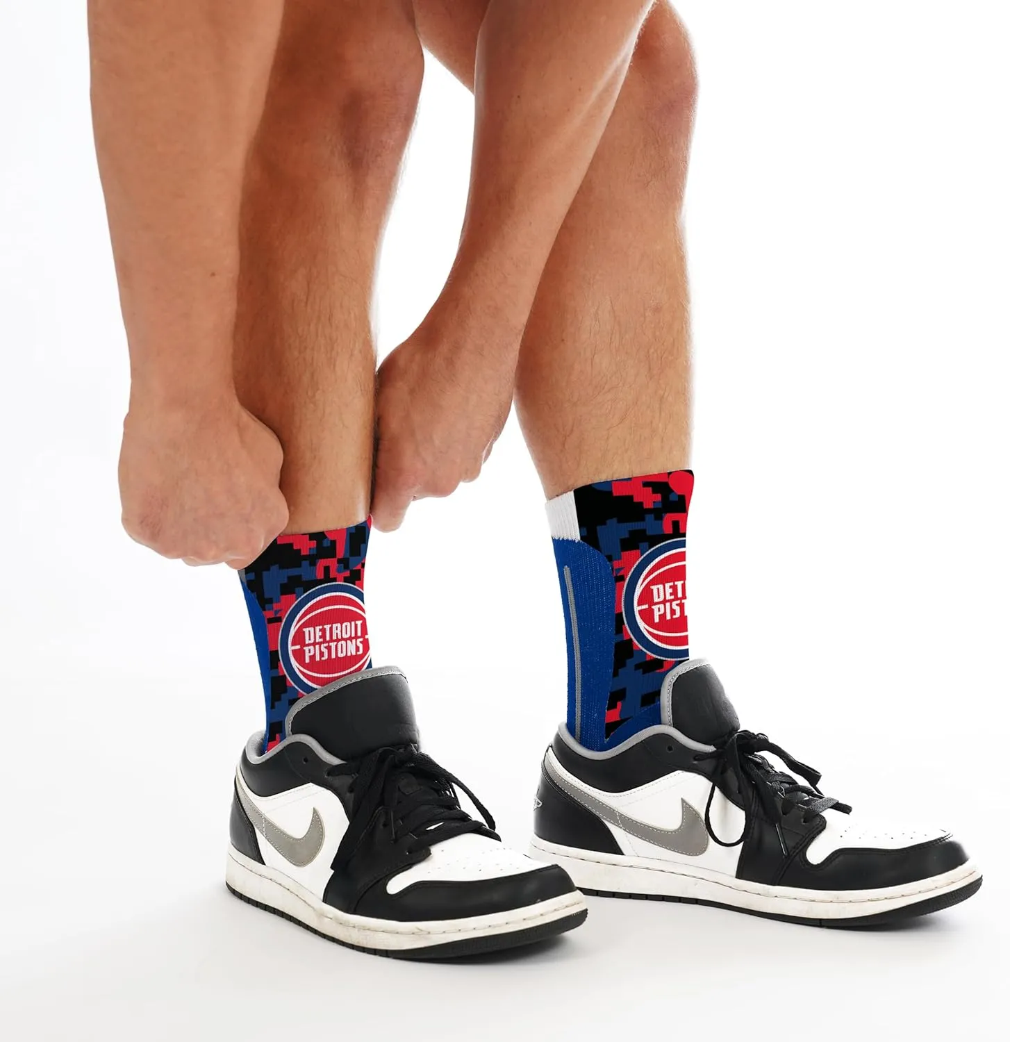 For Bare Feet Men's NBA Digi Mashup Crew Sock Large