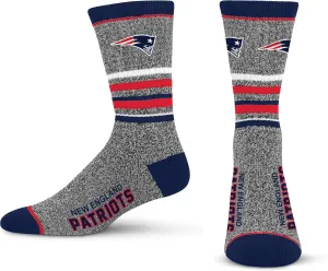 For Bare Feet Men's NFL 5 Star Marbled Crew Sock, 1 Pair