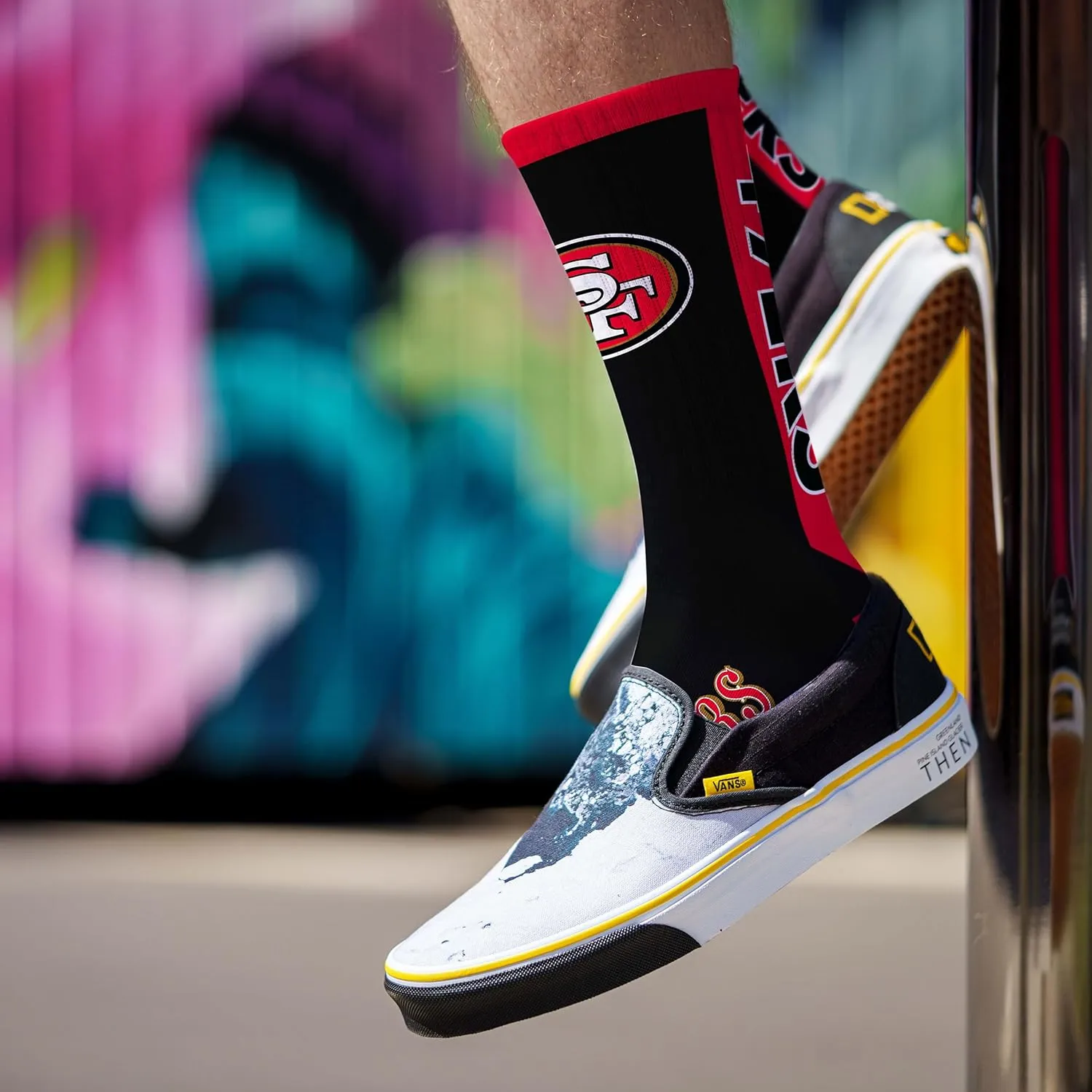 For Bare Feet MVP Crew Sock NFL Large