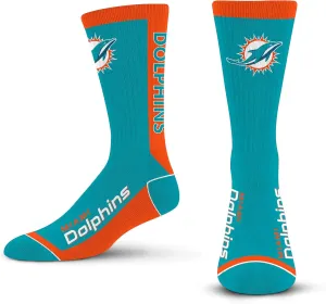 For Bare Feet MVP Crew Sock NFL Large
