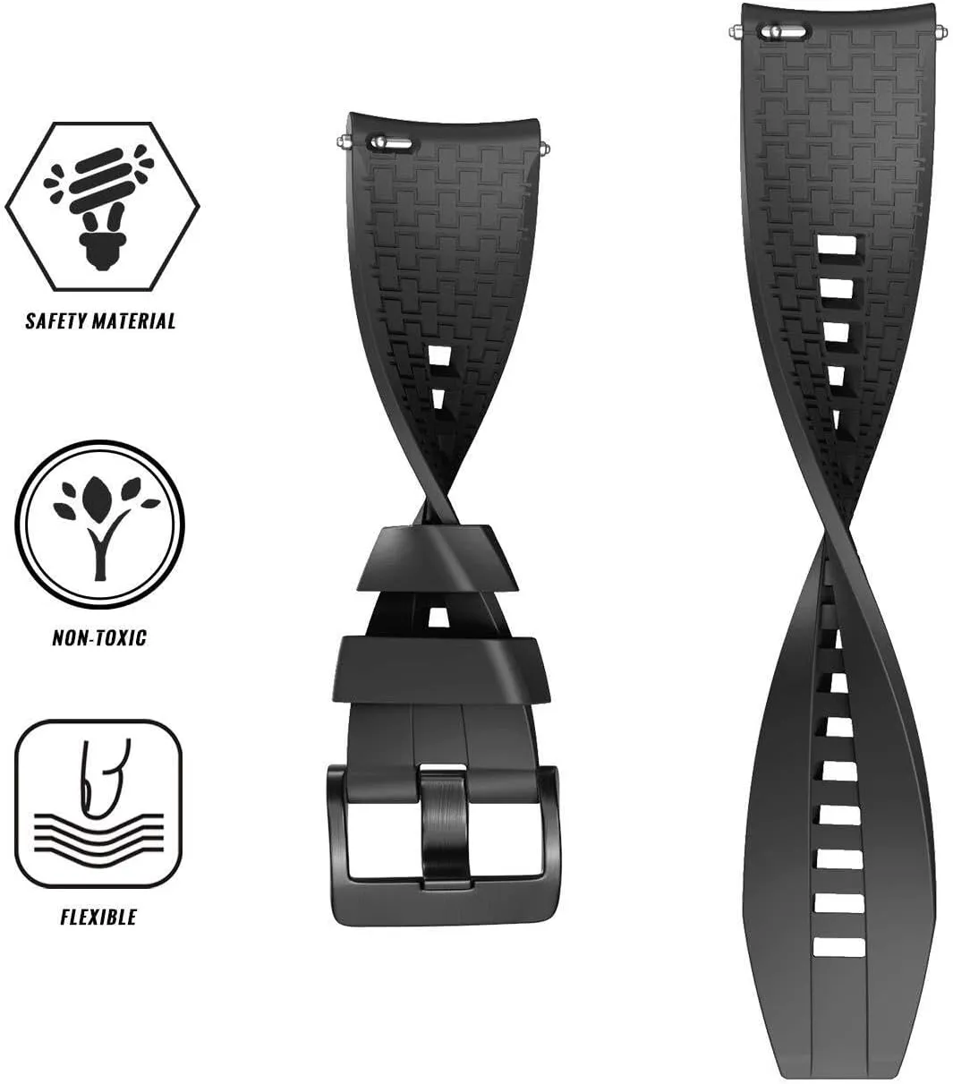 For Galaxy Watch 46mm Watch 3 45mm/ For Huawei GT/GT 2(46mm) Watch Band, 22mm Silicone Straps Watch Band Accessory