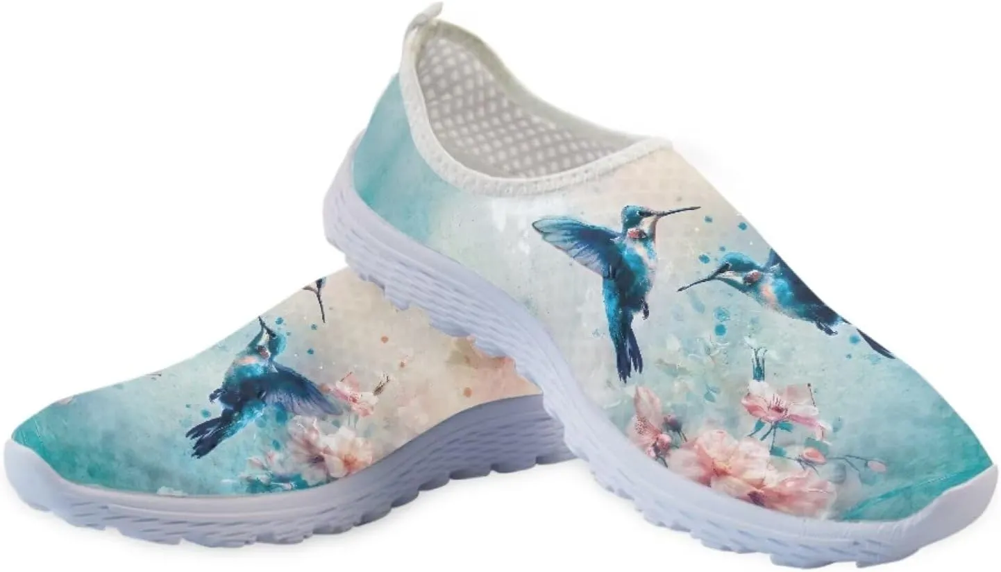 Forchrinse Black Dachshund Flower Unisex Walking Shoes Soft Slip on Sneakers for Women Men Lightweight Breathable